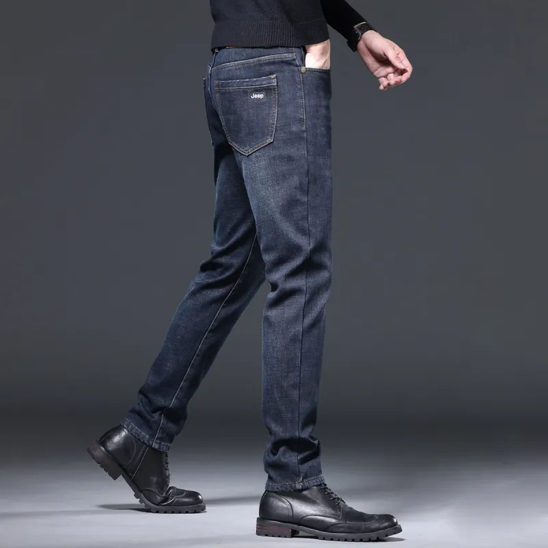 Jeep Jeans Men Dark Blue Fleece Lined-4