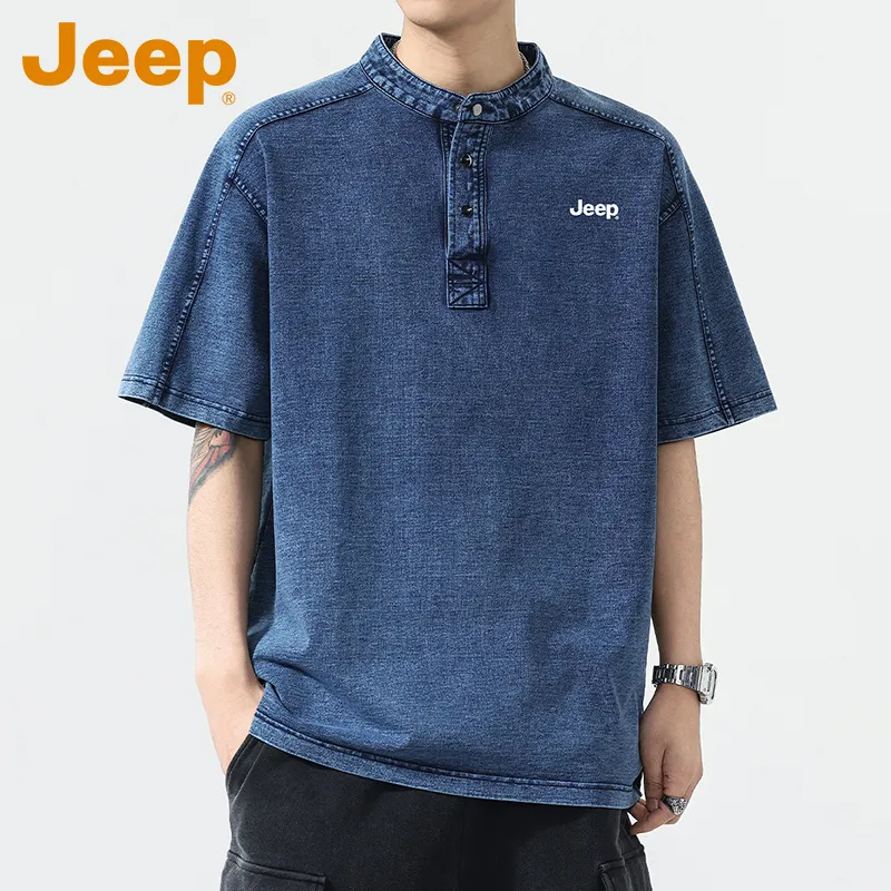 Jeep T Shirts Men Blue-4
