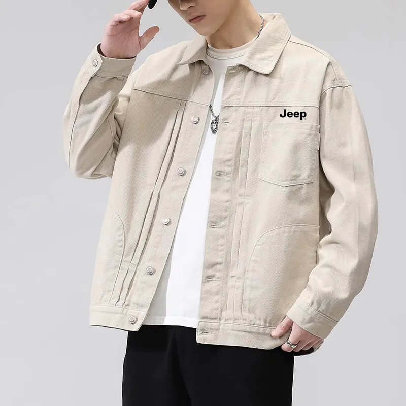 Jeep Denim Jacket Unisex Apricot-5