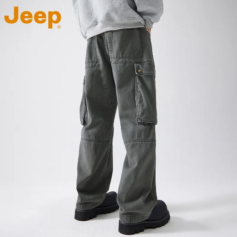 Jeep Outdoor Casual Pants Unisex Gray-6