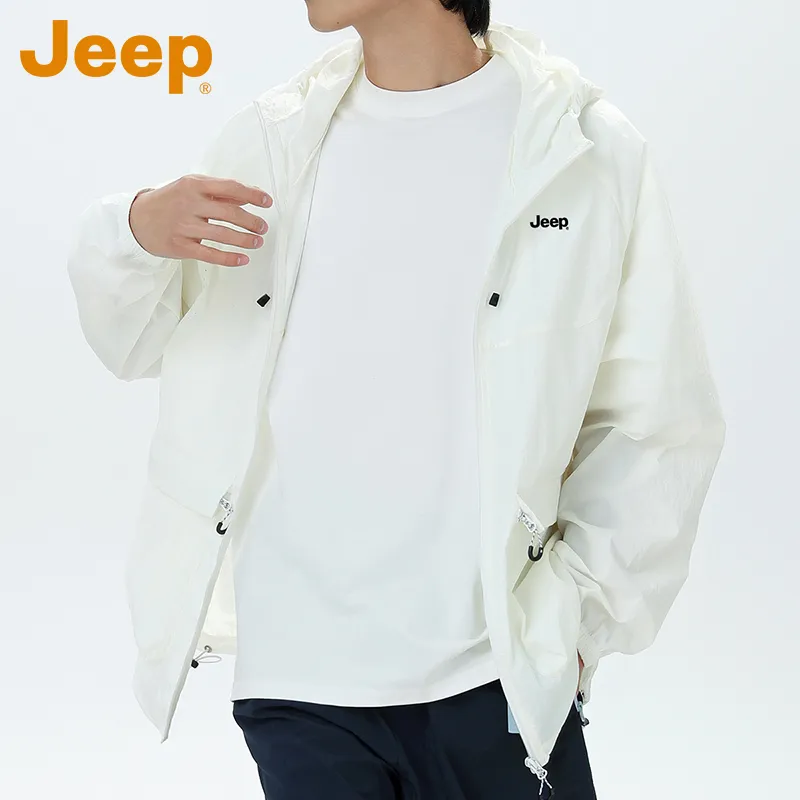 Jeep Super Light Breathable UV Protection Sunscreen Sun Protection Clothing Unisex-4