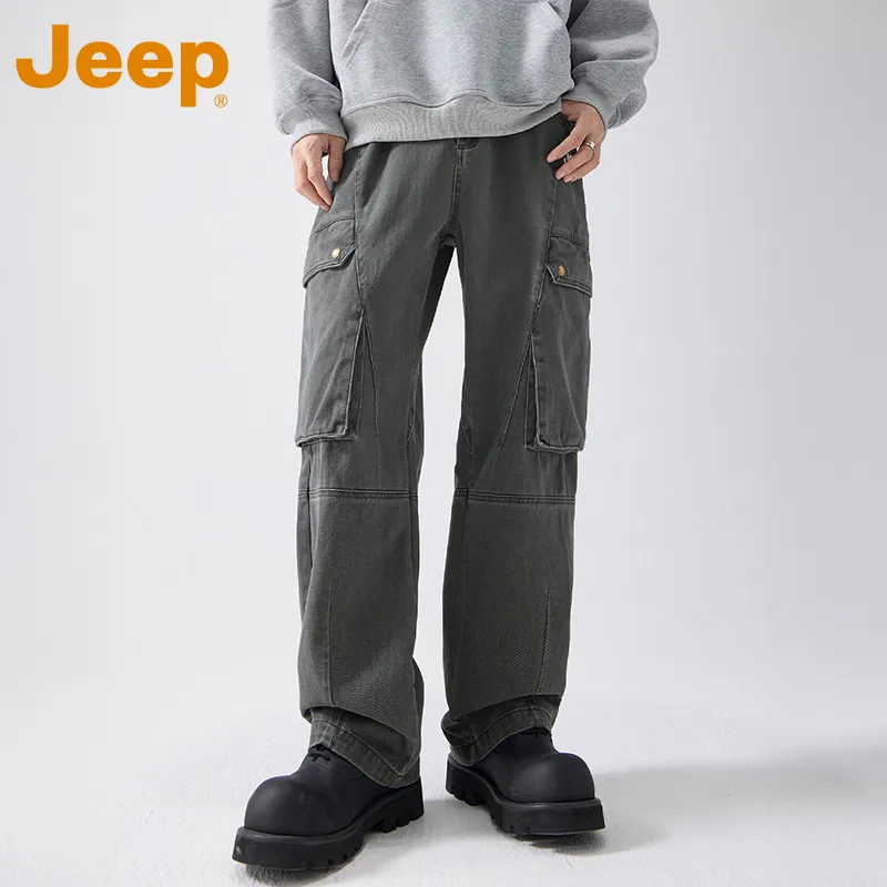 Jeep Outdoor Casual Pants Unisex Gray-2