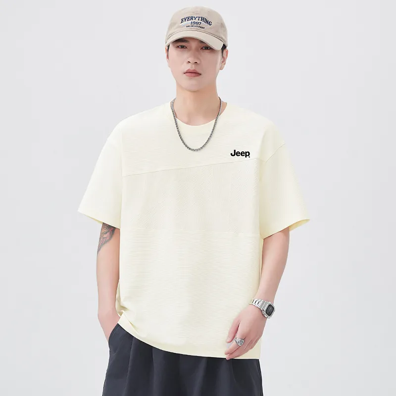 Jeep Fashion Sports Collection T Shirt Men's Apricot-3