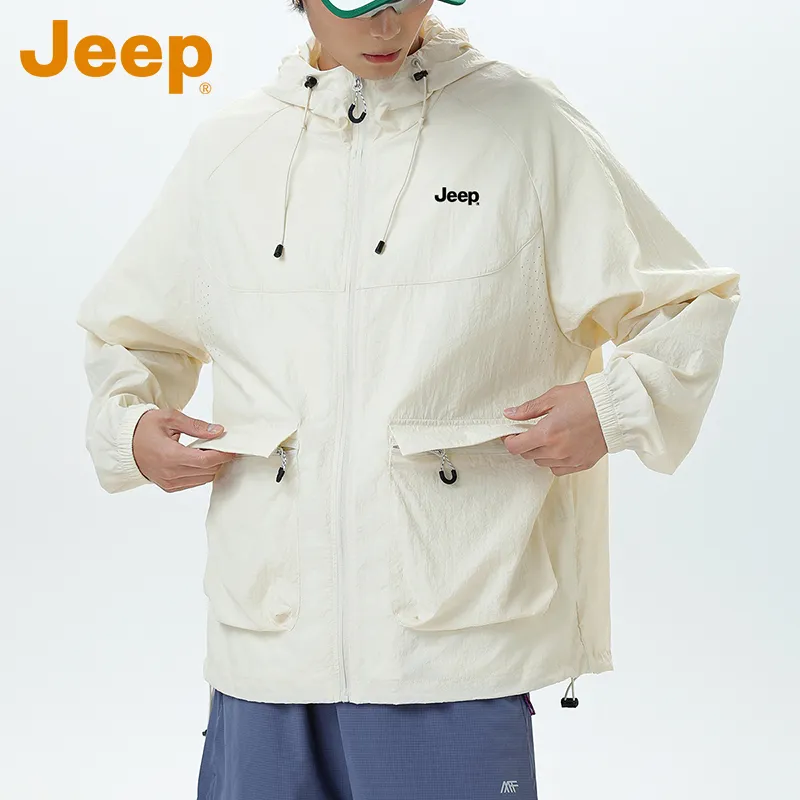 Jeep Super Light Breathable UV Protection Sunscreen Sun Protection Clothing Unisex-10
