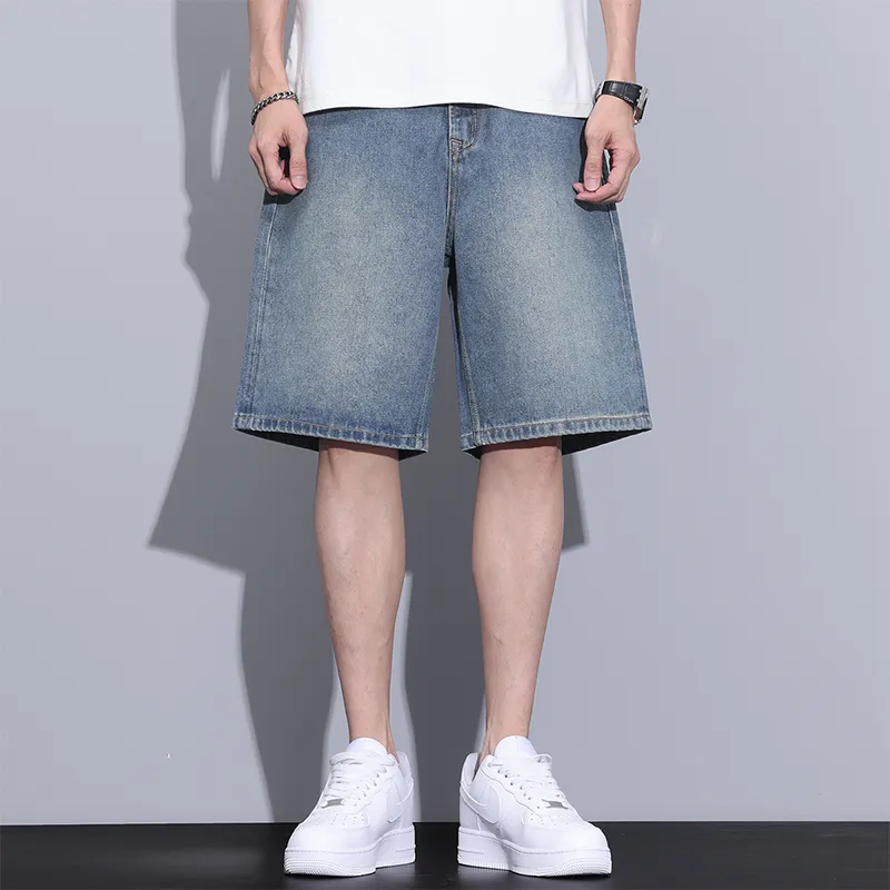 Jeep Denim Shorts Men Blue-2