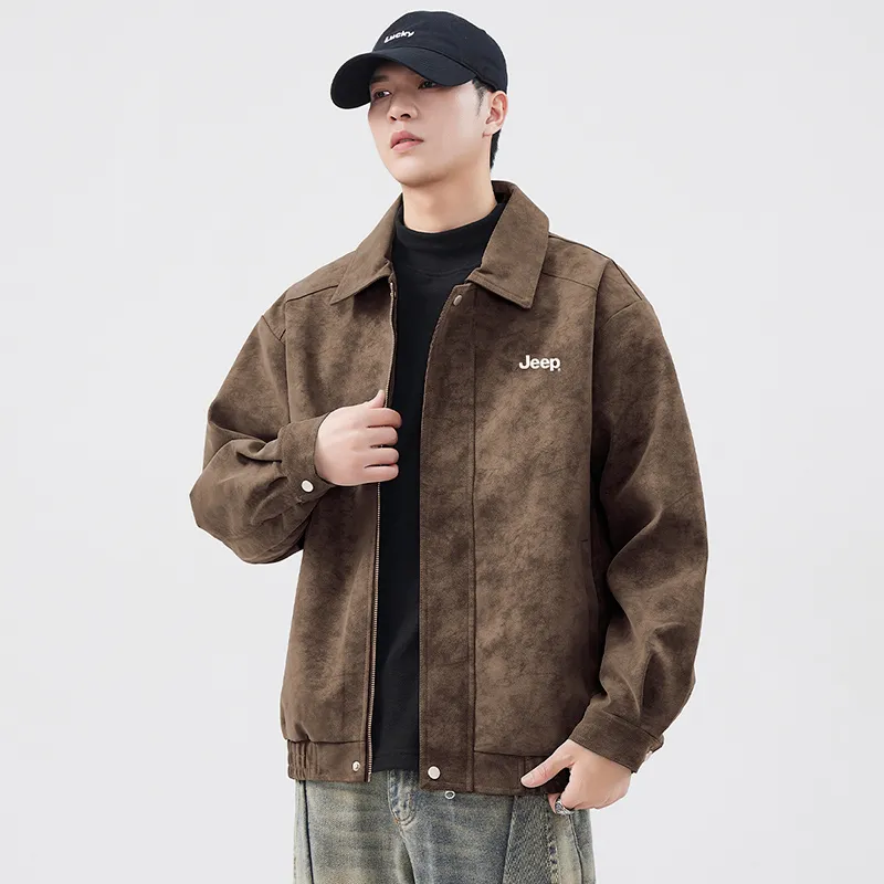 Jeep Fashion Sports Collection Leather Jacket Unisex-22