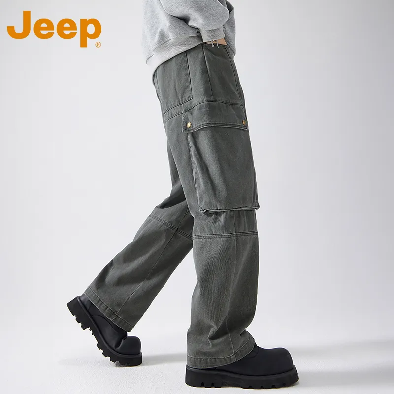 Jeep Outdoor Casual Pants Unisex Gray-4
