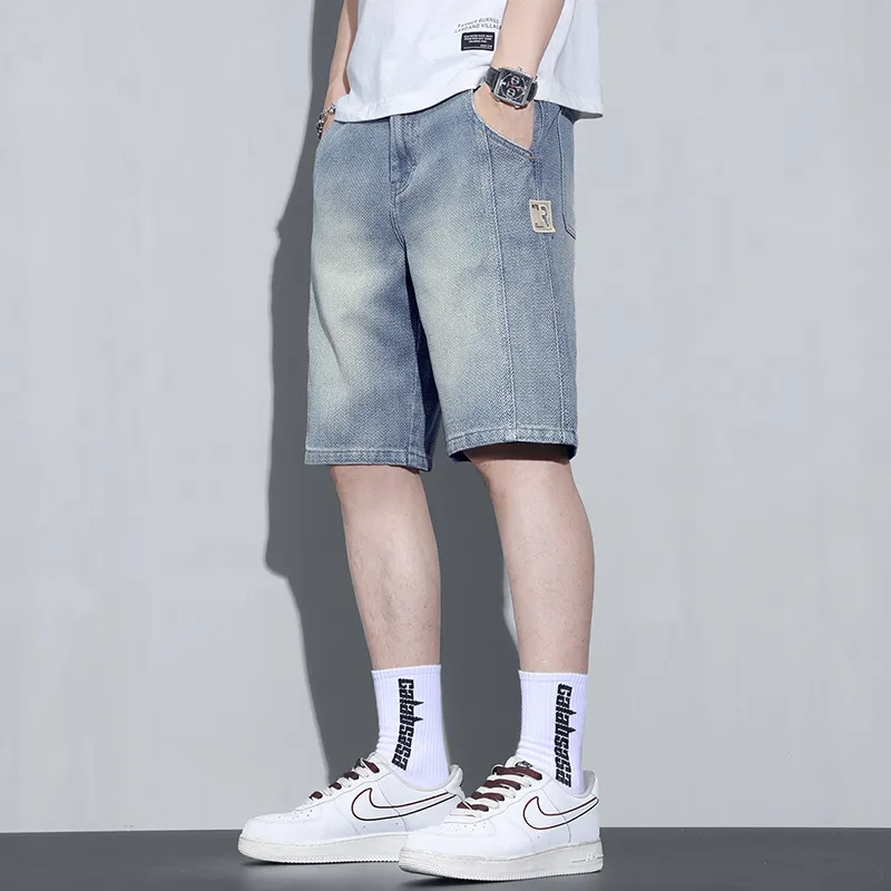 Jeep Fashion Sports Collection Denim Shorts Unisex Vintage Blue-3