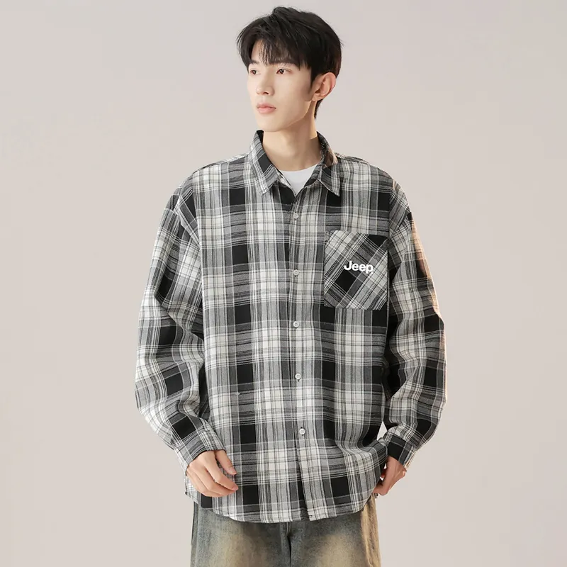 Jeep Outdoor Casual Shirt Unisex Black-7