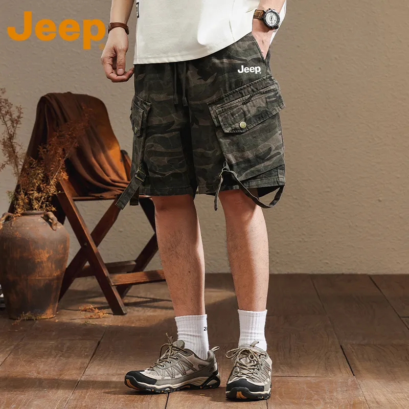Jeep Outdoor Casual Shorts Men's Army Green-3