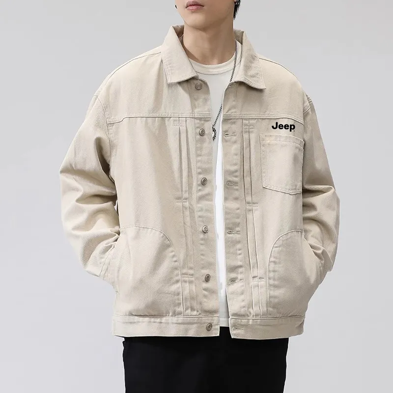 Jeep Denim Jacket Unisex Apricot-4