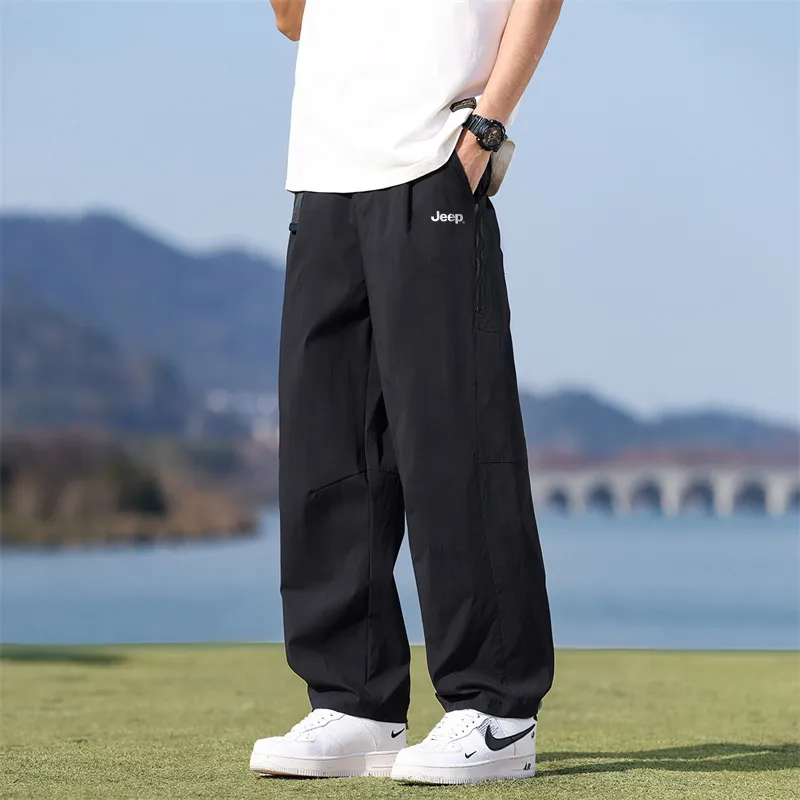 Jeep Casual Pants Unisex Burgundy-5