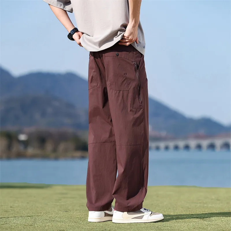 Jeep Casual Pants Unisex Burgundy-1