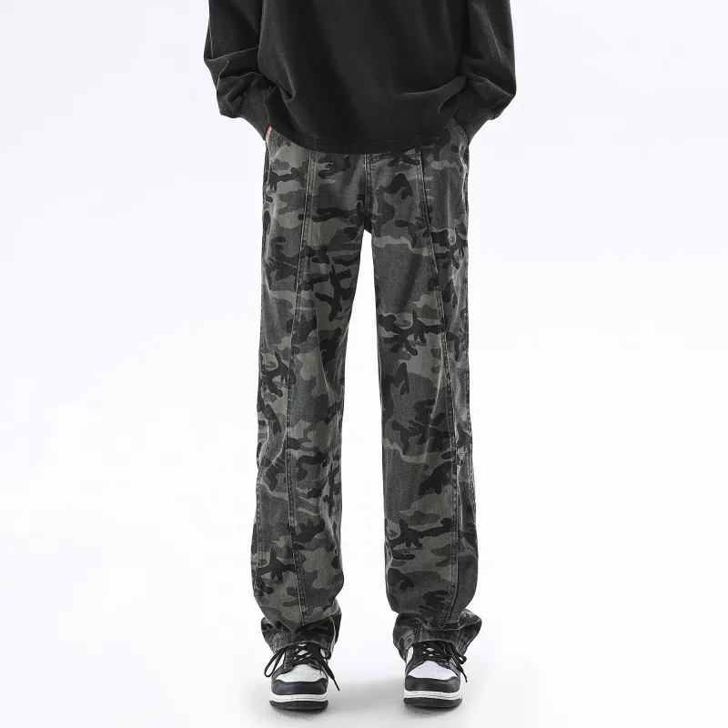 Jeep Casual Pants Unisex Green Camouflage-5