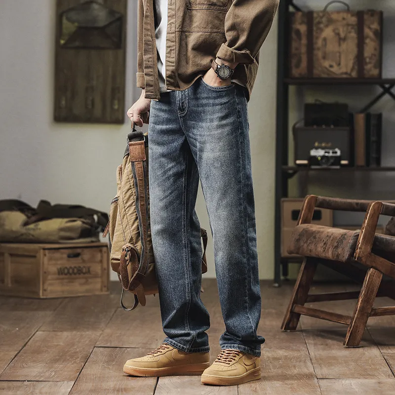 Jeep Loose Fit Micro Stretch Versatile Straight Fit Mid Rise Jeans Unisex Men's-6