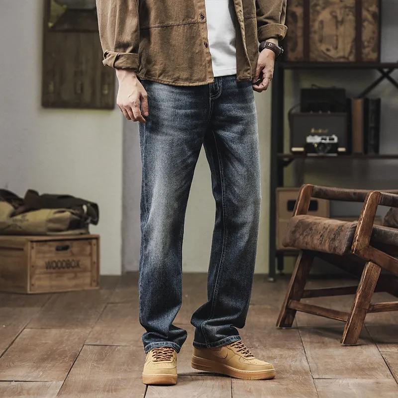 Jeep Loose Fit Micro Stretch Versatile Straight Fit Mid Rise Jeans Unisex Men's-5
