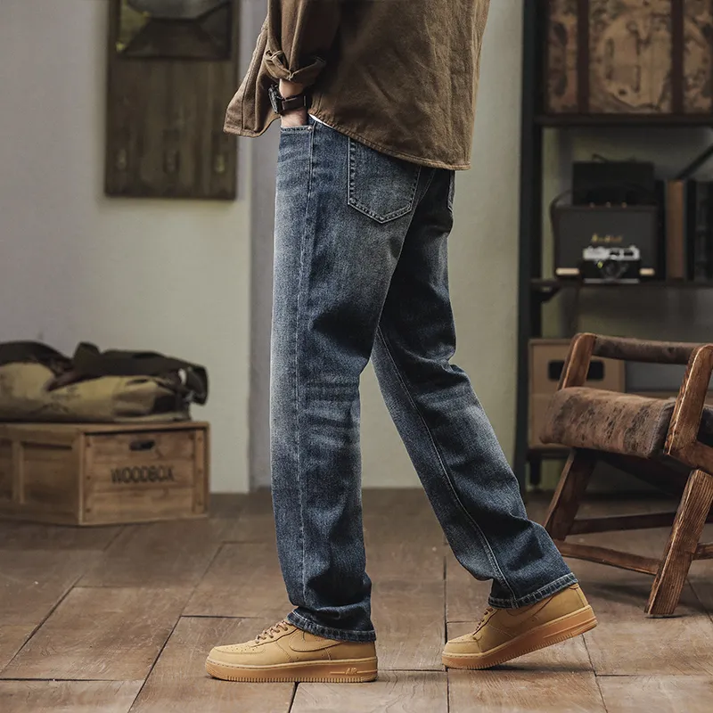 Jeep Loose Fit Micro Stretch Versatile Straight Fit Mid Rise Jeans Unisex Men's-4