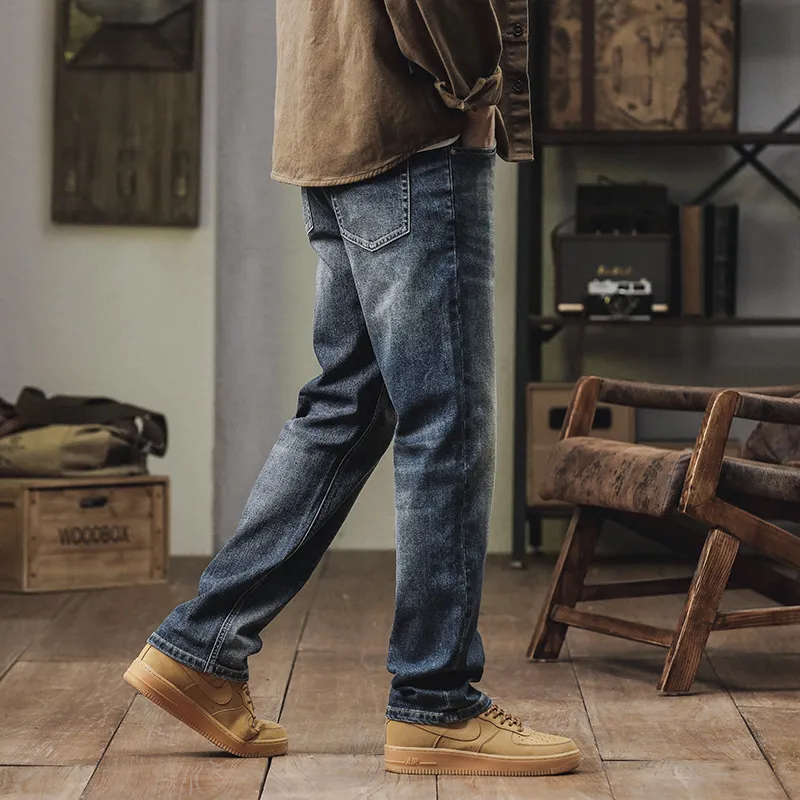 Jeep Loose Fit Micro Stretch Versatile Straight Fit Mid Rise Jeans Unisex Men's-3