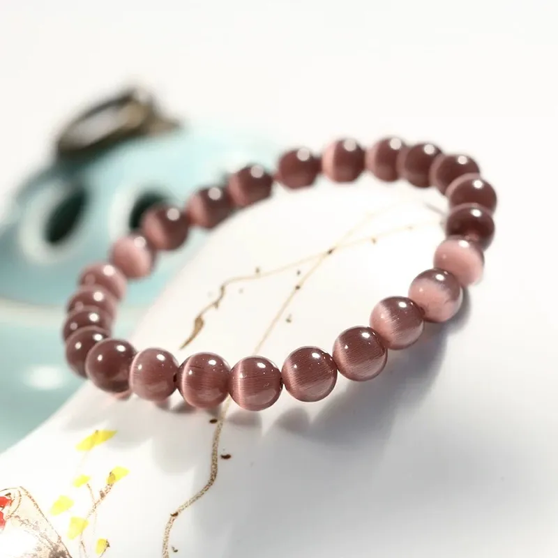 Fengyun Pavilion Glass Cat Eye Jade Bracelets Women's-1