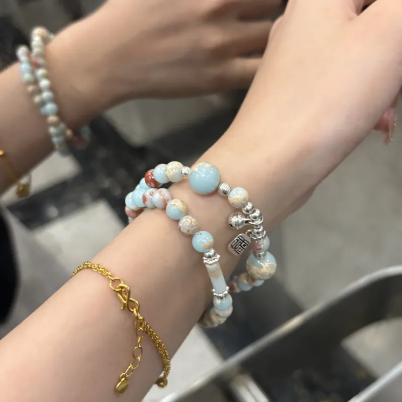 Fengyun Pavilion Shoushan Stone Bracelets Women's-5