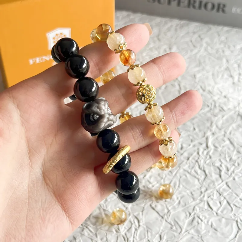 Fengyun Pavilion Obsidian Bracelets Unisex-8