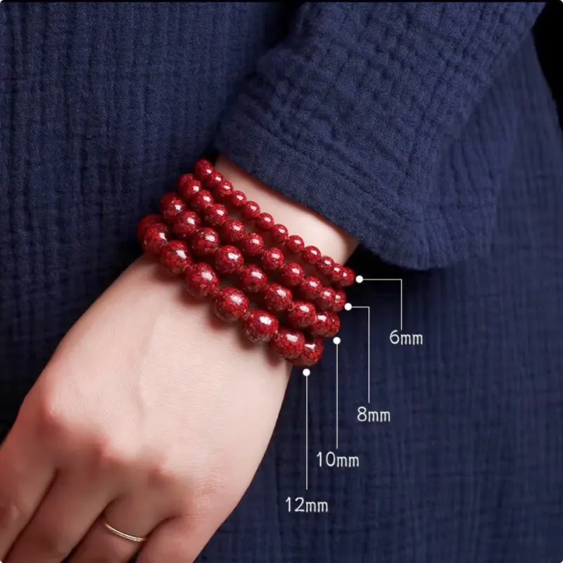 Fengyun Pavilion Cinnabar Bracelets Unisex-4