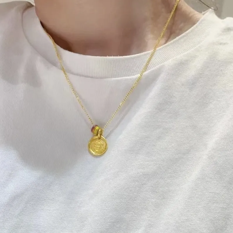 Fengyun Pavilion Alloy Necklaces Unisex-5