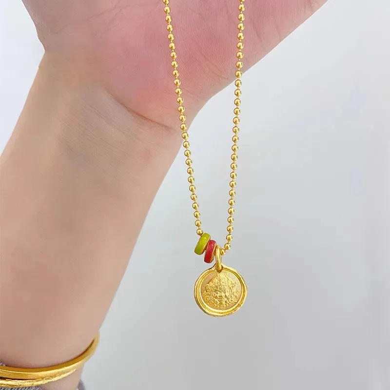 Fengyun Pavilion Alloy Necklaces Unisex-1