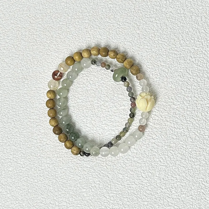 Fengyun Pavilion Sandalwood Wooden Bracelets Unisex-3