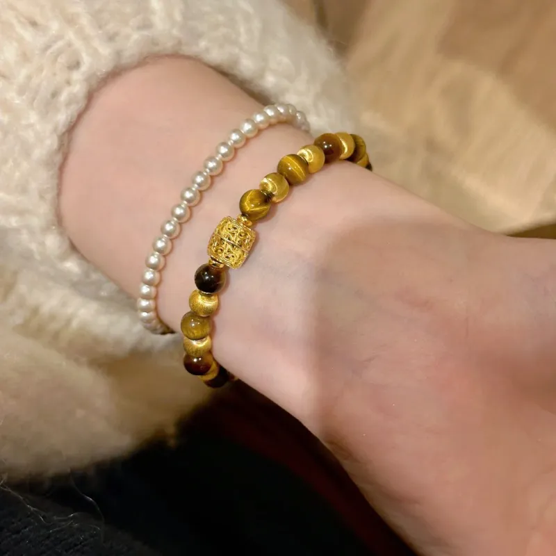 Fengyun Pavilion Tiger's Eye Stone Bracelets Unisex-5