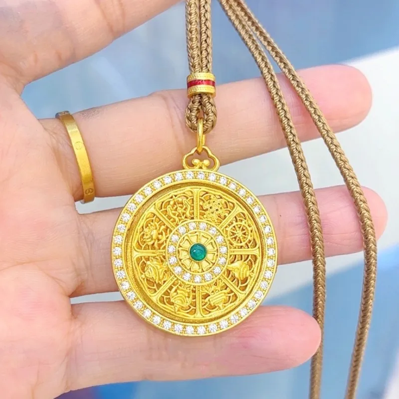 Fengyun Pavilion Alloy Necklaces Unisex-3