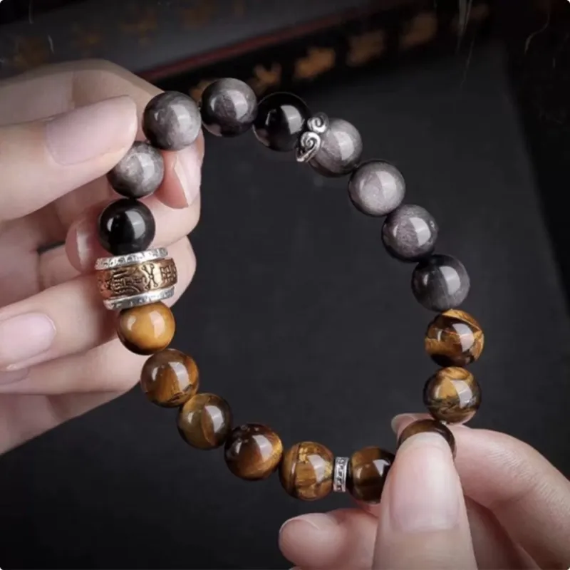 Fengyun Pavilion Tiger's Eye Stone Bracelets Unisex-4