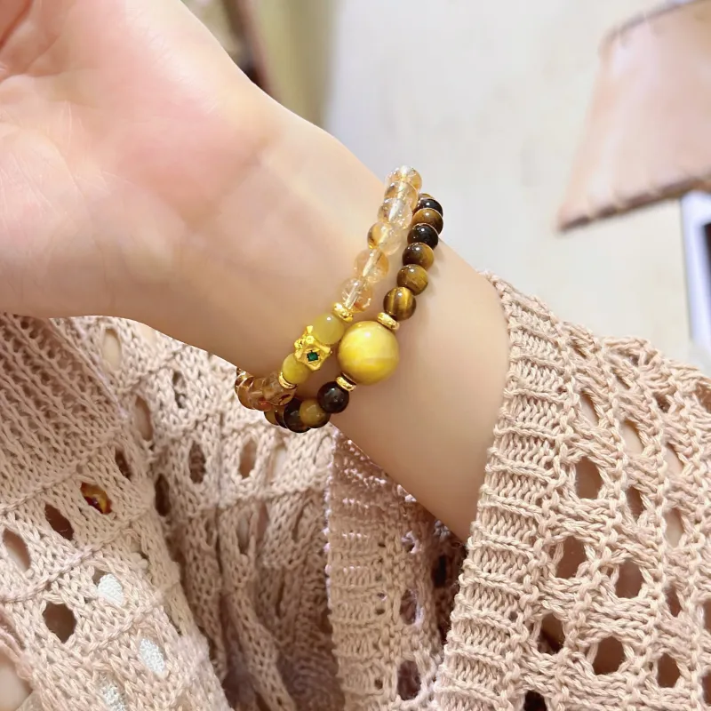Fengyun Pavilion Tiger's Eye Stone Bracelets Unisex-3