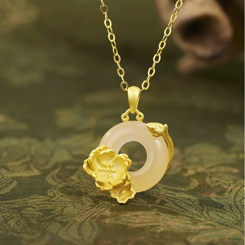 Fengyun Pavilion Chalcedony Jade Necklaces Women's-1