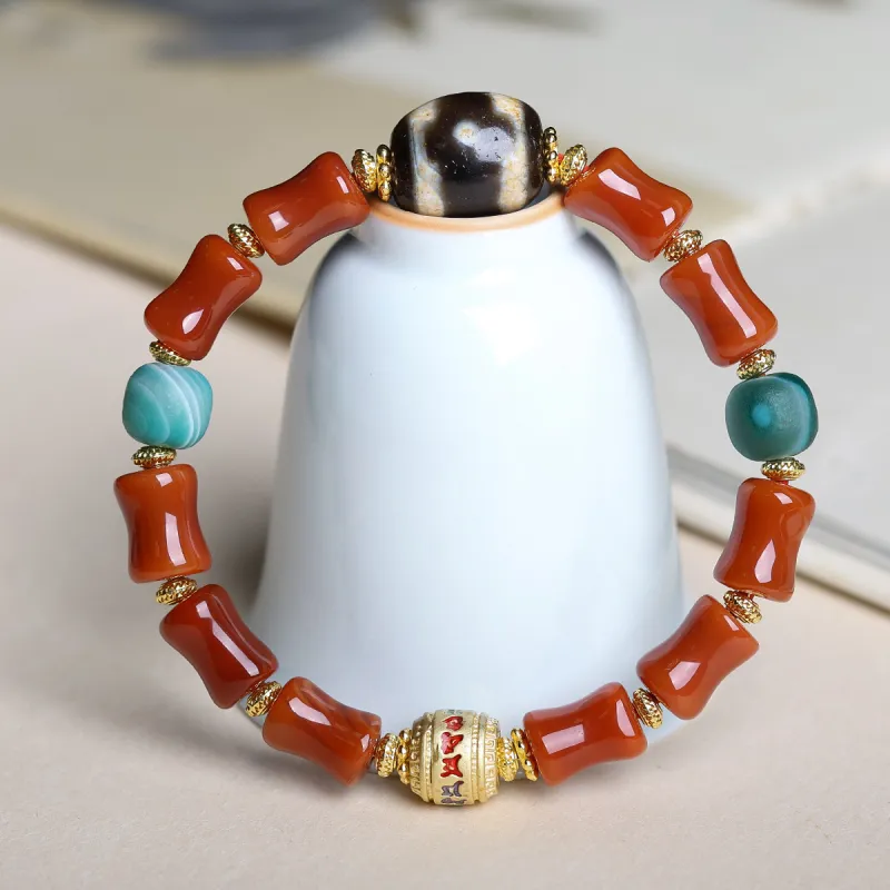 Fengyun Pavilion Agate Jade Bracelets Unisex-2