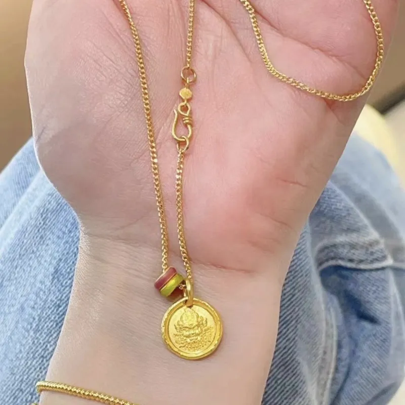 Fengyun Pavilion Alloy Necklaces Unisex-4
