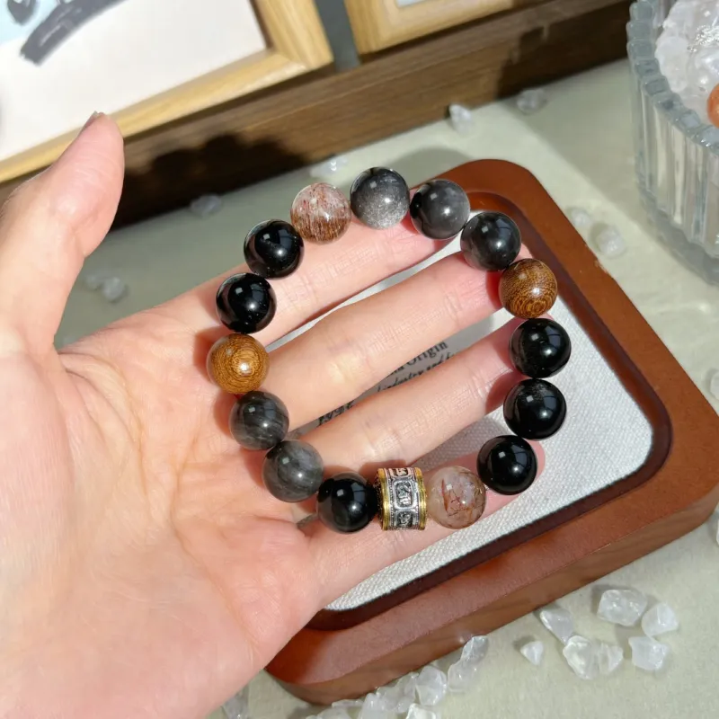Fengyun Pavilion Obsidian Bracelets Unisex-5