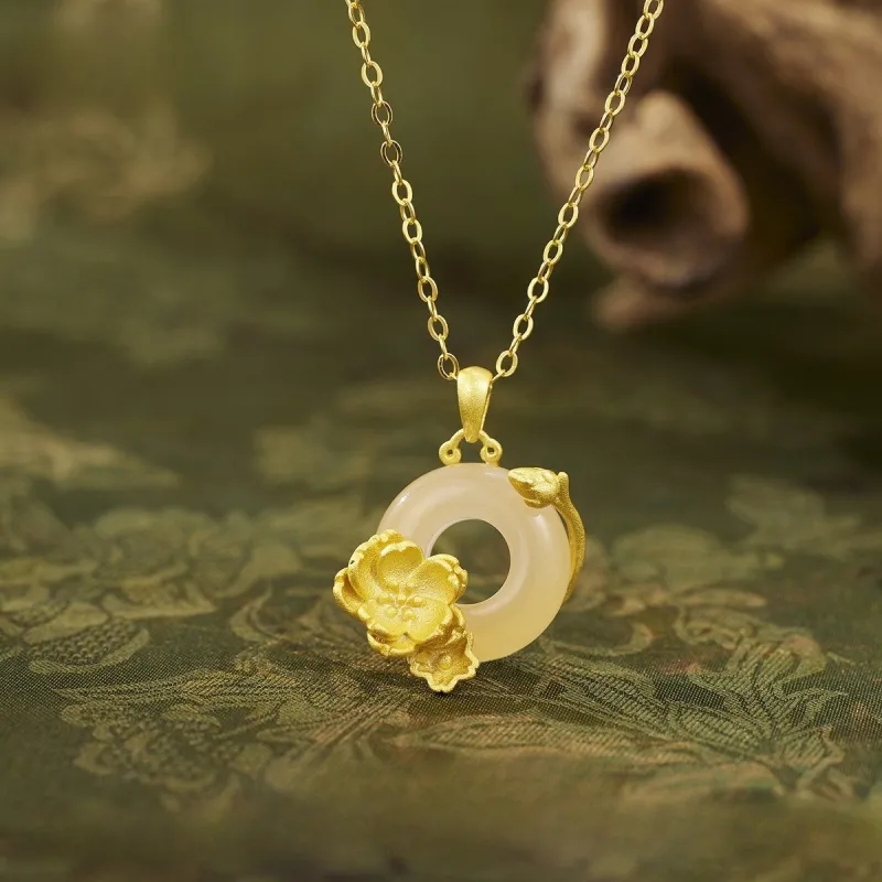 Fengyun Pavilion Chalcedony Jade Necklaces Women's-1