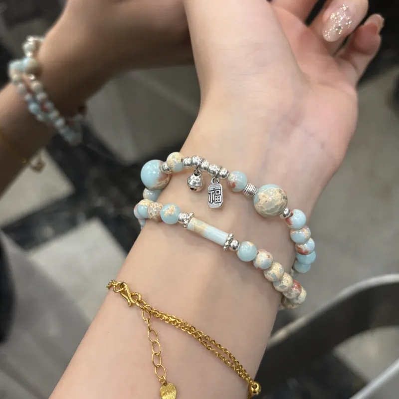 Fengyun Pavilion Shoushan Stone Bracelets Women's-3