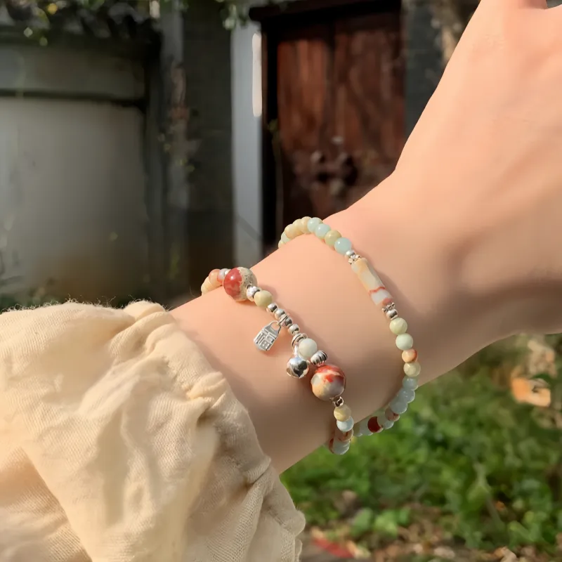 Fengyun Pavilion Shoushan Stone Bracelets Women's-1