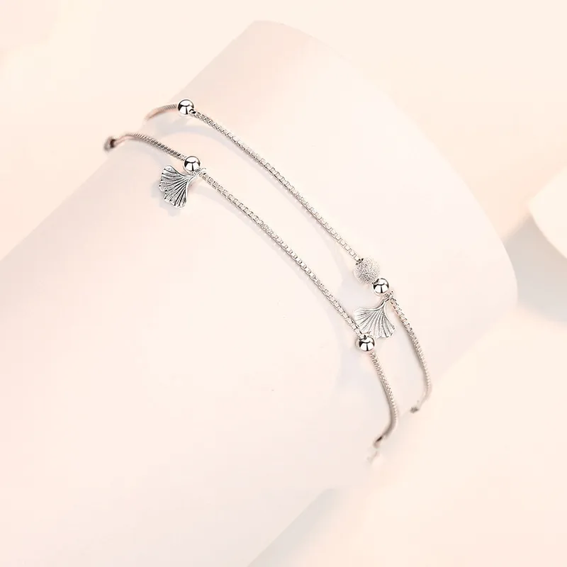 RURA Sterling Silver Anklets Women's Silver-4