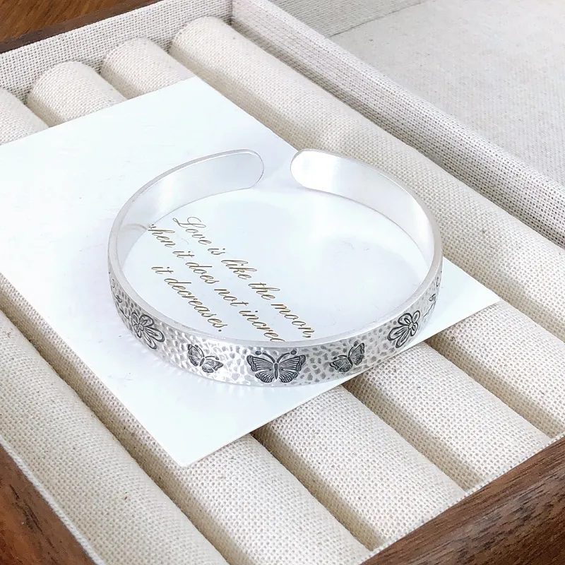 RURA S999 Fine Silver Bangles Women's Silver-7