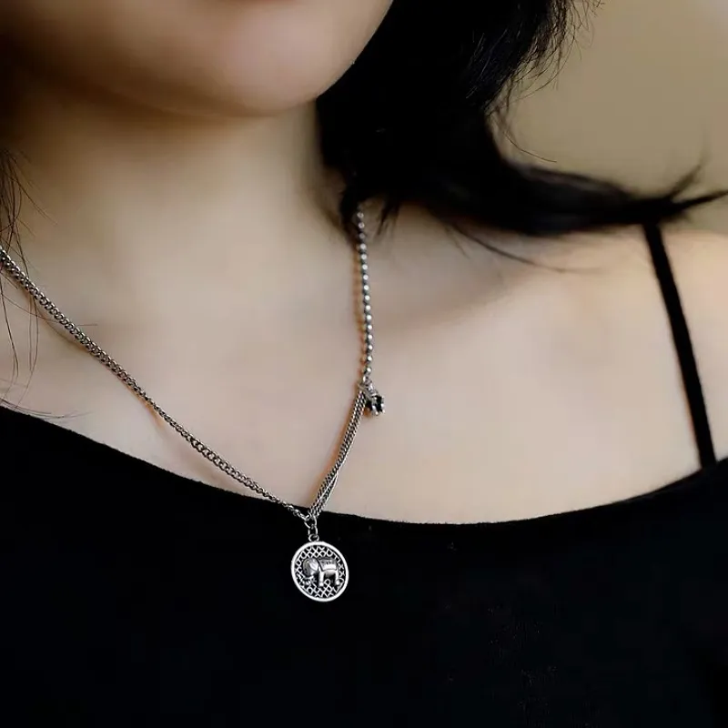 RURA S925 Silver Necklaces Women's Silver-4