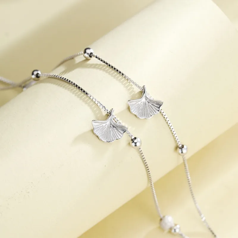 RURA Sterling Silver Anklets Women's Silver-6