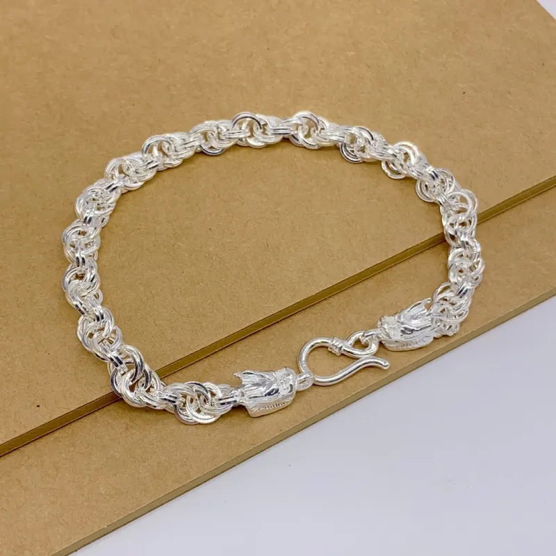 RURA S990 Sterling Silver Bracelets Unisex Silver-4