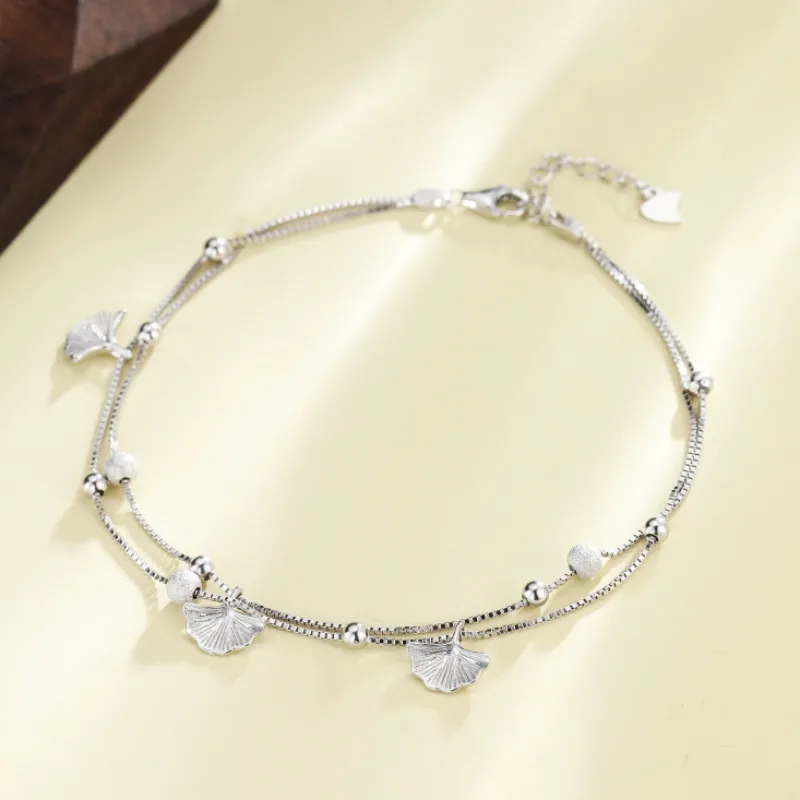 RURA Sterling Silver Anklets Women's Silver-7