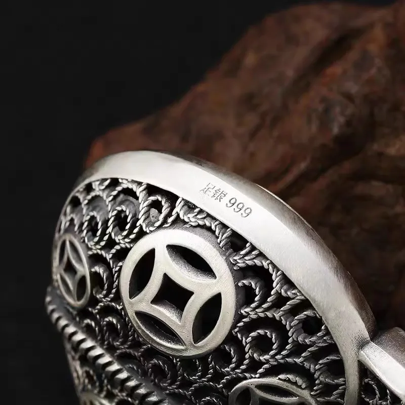 RURA 999 Fine Silver Sterling Silver Necklaces Unisex Silver-4