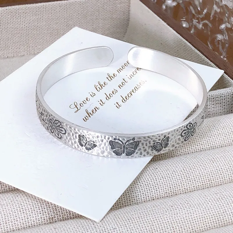 RURA S999 Fine Silver Bangles Women's Silver-6