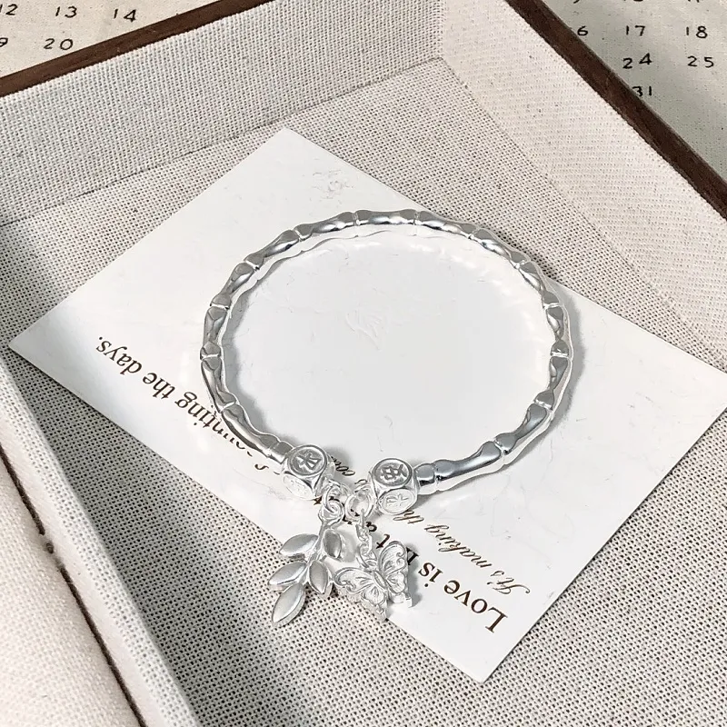 RURA S999 Fine Silver Bangles Women's Silver-4