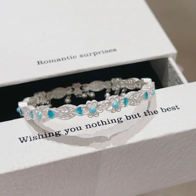 RURA S999 Fine Silver Bangles Women's Silver-5